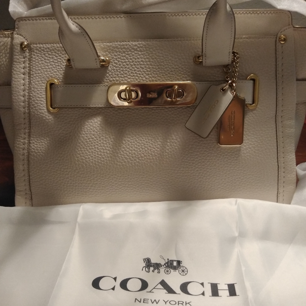 Cream Coach Purse